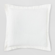 Hudson Park Collection Textured Stripe Euro Pillow Sham, Ivory, 26” x 26”