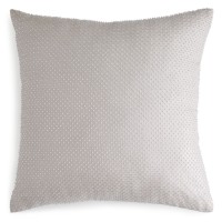 Hudson Park Delano Embroidered Decorative Pillow, Gray, 16 x 16