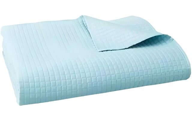  Mini Grid Minigrid King Coverlet Quilt Azure Blue Z1047