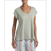 Hue Hue Save The Waves Tee Shirt Green Milieu