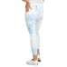  Women’s Mod Modern High Rise Tie-Dye Skimmer Denim Leggings, Blue, Small