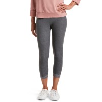 Hue Women’s Play Reversible French Terry Capri Leggings, Gray, Medium / Large
