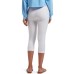  Women’s Reversible French Terry Ultra High Waist Capri Leggings, White, Large / X-Large