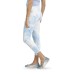  Womens Mod Modern High Rise Tie-Dye Skimmer Denim Legging, Blue, Large