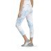  Womens Mod Modern High Rise Tie-Dye Skimmer Denim Legging, Blue, Large