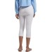  Women’s Play Reversible French Terry Ultra High Waist Capri Pants, White, M/L