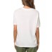  Juniors’ Nadya Oversized Graphic T-Shirt, White, Medium