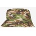  Men’s Small Embroidered Logo Camouflage Bucket Hat Cap, Green Camo