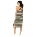 Womens Alexa Midi Dress, Green, Medium