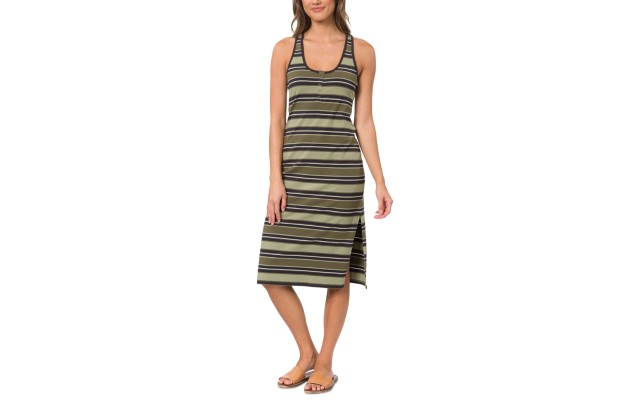  Womens Alexa Midi Dress, Green, Medium