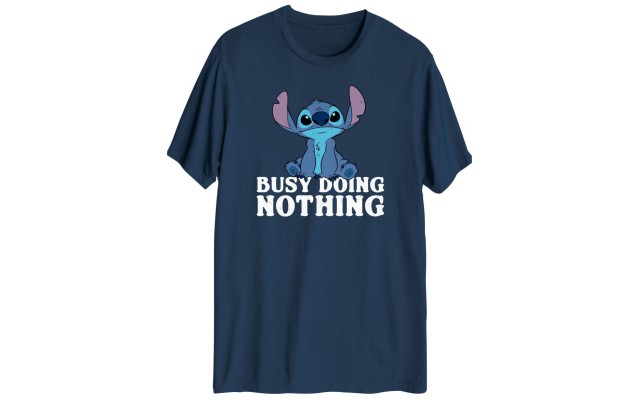  Men’s Busy Doing Nothing Graphic T-shirt, Navy, Small