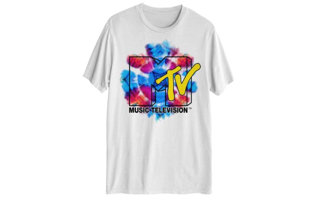 Apparel Men’s Mtv Logo Graphic T-Shirt, White, L