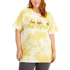 Hybrid Apparel Womens Plus Trendy Tie-Dyed Cotton Graphic Print T-Shirts