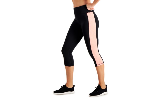 Id  Colorblocked Cropped Leggings, Noir Melon Ice, X-Large