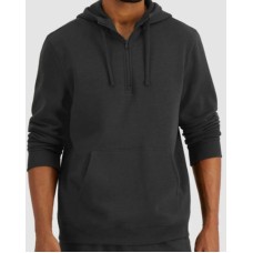Id Ideology Men’s 1/2-Zip Pullover Hoodie, Deep Charcoal, M
