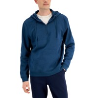 Id Ideology Men’s 1/2-Zip Pullover Hoodie, Navy, XXXL