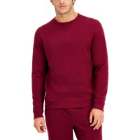 Id Ideology Men’s Fleece Pullover Crewneck Sweatshirt, Wine, XXXL