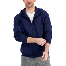 Id Ideology Men’s Regular-Fit Solid Full-Zip Hoodie, Navy, L