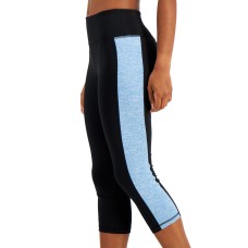 Ideology Colorblocked Cropped Leggings, Medium, Black/Aqua
