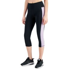 Ideology Colorblocked Cropped Leggings, Small, Purple/Black