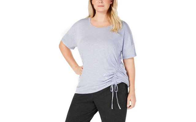  Plus Size Side-Tie Top (Tranquility, 1X)
