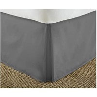 ienjoy Home Microfiber Polyester Bed Skirt,Gray,Full