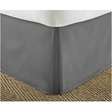 ienjoy Home Microfiber Polyester Bed Skirt,Gray,Full