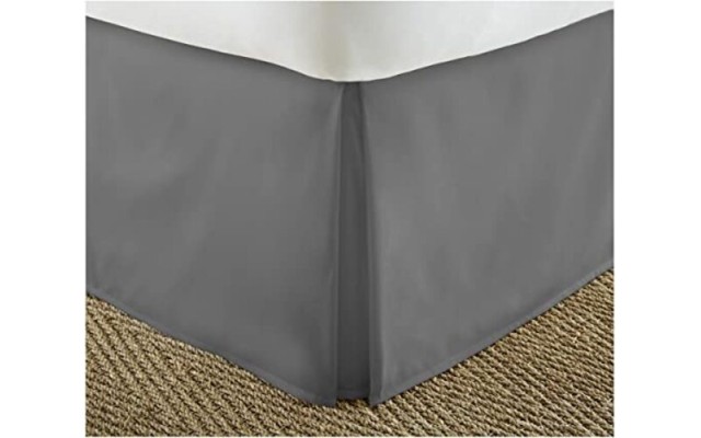  Microfiber Polyester Bed Skirt,Gray,Full