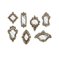 Imax Loletta Victorian Inspired Mirrors-Set of 7, Silver