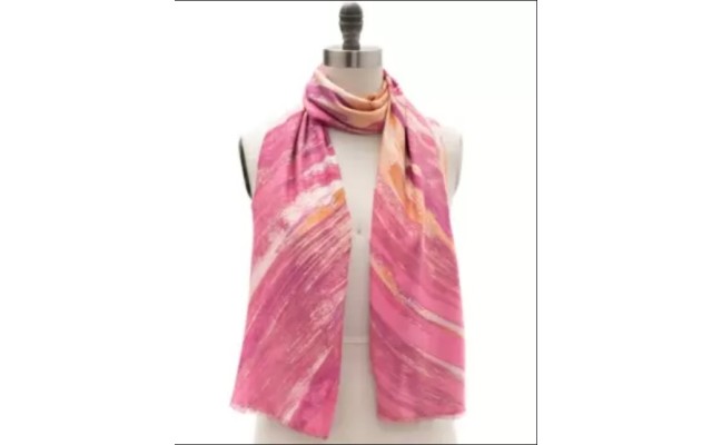  Brush Strokes Pashmina Scarf, Pink