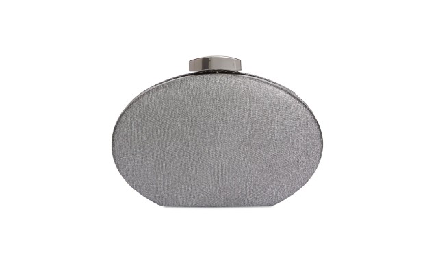  Ellanna Oval Clutch Handbag, Gray