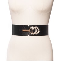 Inc International Concepts Embellished Stretch Belt, Black, Medium / Large