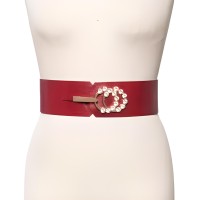 Inc International Concepts Embellished Stretch Belt, Dark Red, Small/Medium