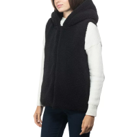 INC International Concepts Faux-Fur Hooded Vest, Large/X-Large, Black