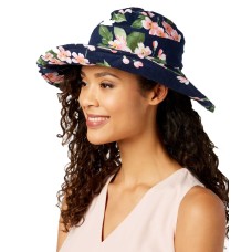INC International Concepts Floral-Print Floppy Hat (Navy)