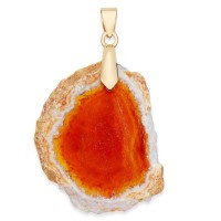 INC International Concepts Gold-Tone Red Agate Stone Charm – Red