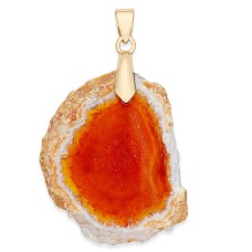 INC International Concepts Gold-Tone Red Agate Stone Charm – Red
