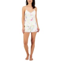 INC International Concepts Lace-Trim Pajama Set, Mixed Tiedye, X-Large