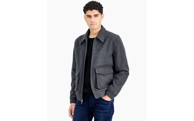  Men’s Harper Flap-Pocket Jacket, Charcoal, Small