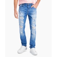 INC International Concepts Men's James Ripped Skinny Jeans, Blue, 40