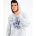 s Men’s Regular-Fit Printed Hoodie, Light Blue/XL
