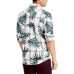  Mens Regular-fit Plaid Botanic Print, White Pure, Medium