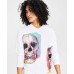 s Men’s Skull Hoodie, White/L