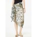  Metallic Shibori-Print Scarf & Cover-Up (Neutral, One Size)