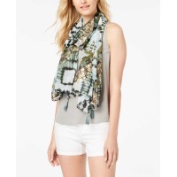 Inc International Concepts Metallic Shibori-Print Scarf & Cover-Up (Neutral, One Size)