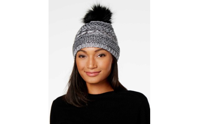  Metallic Space-Dyed Beanie (Black)
