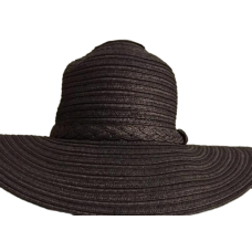 Inc International Concepts Mixed Braid Floppy Hat, Black