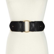 Inc International Concepts O-ring Stretch Belt (Black/Gold, L/XL)