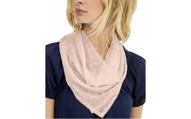  Scalloped-Edge Bandana, Pink