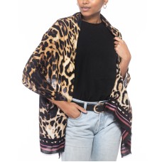 Inc International Concepts Striped Leopard-Print Wrap Various Colors: OS/Leopard
